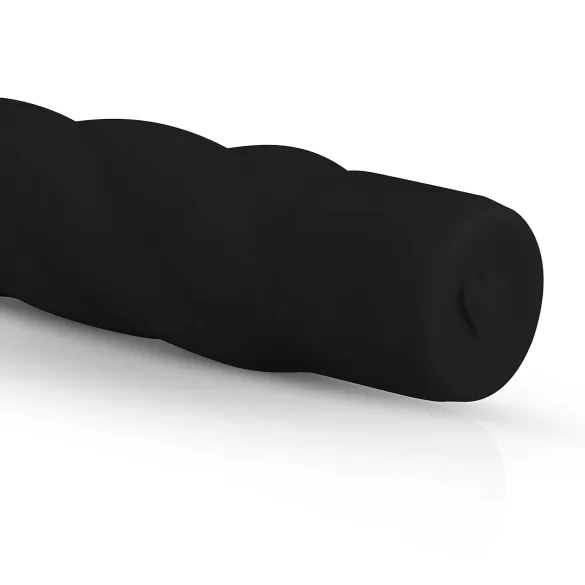 Easytoys Power Vibe - Gewundener Silikon-Vibrator (schwarz)