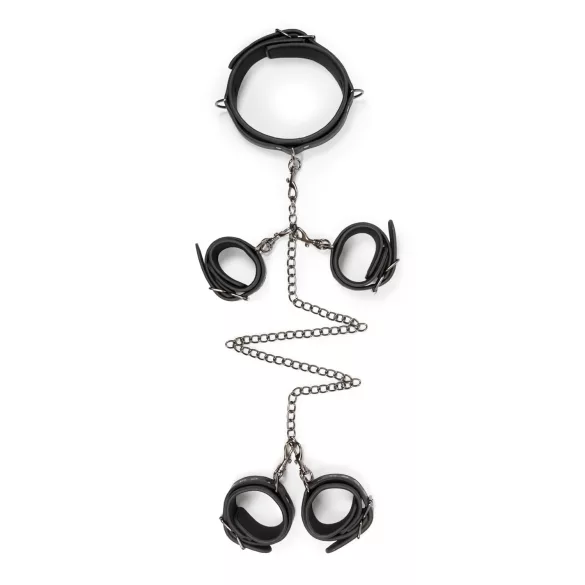 Easytoys - Halsband & Fesseln-Set (schwarz)