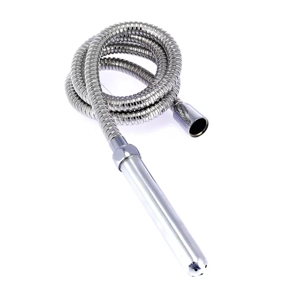Rimba - Aluminium Intim-Duschkopf mit Schlauch (silber)