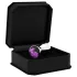 Rimba XS - lila Steinstopper, Metall Analplug (silber)
