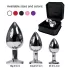 Rimba XS - lila Steinstopper, Metall Analplug (silber)