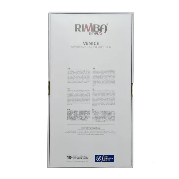 Rimba Venice - tragbares, akkubetriebenes, funkferngesteuertes Vibro-Ei (schwarz)