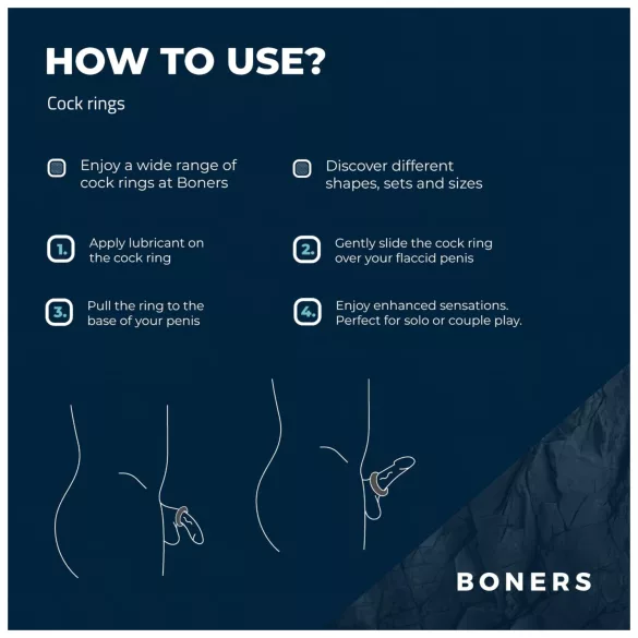 Boners - Penisschlingenset - 3 Stück (grau)