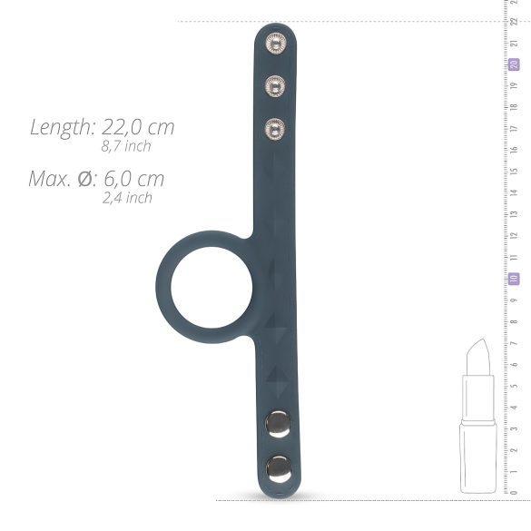 Boners Strap L - Penis- und Hodenring in einem (grau)