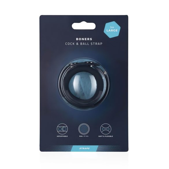 Boners Strap L - Penis- und Hodenring in einem (grau)