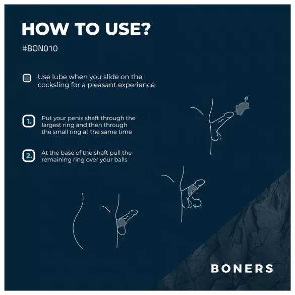 Boners Cocksling - Penis- & Hodenspreizring (grau)