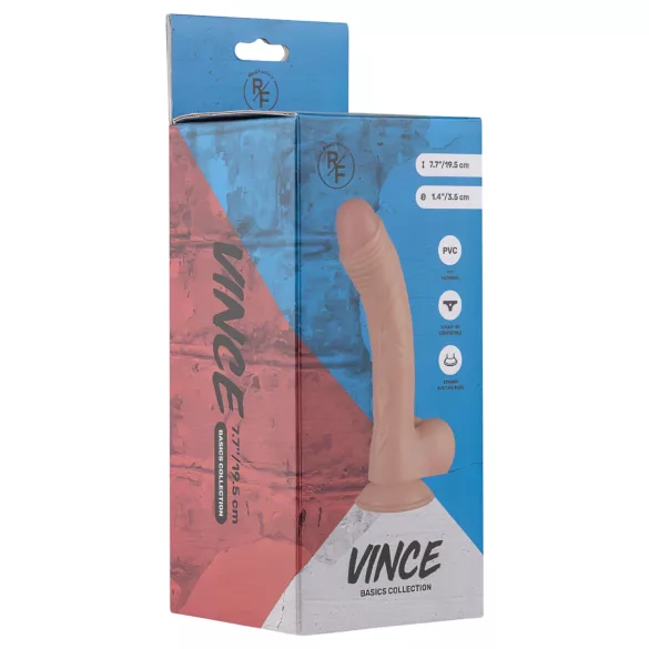 Real Fantasy Vince - Dildo mit Hoden und Vorhaut - 19,5cm (natur)