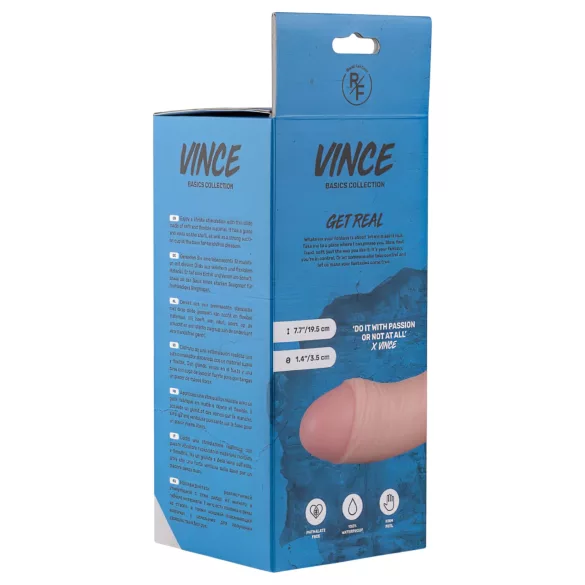 Real Fantasy Vince - Dildo mit Hoden und Vorhaut - 19,5cm (natur)
