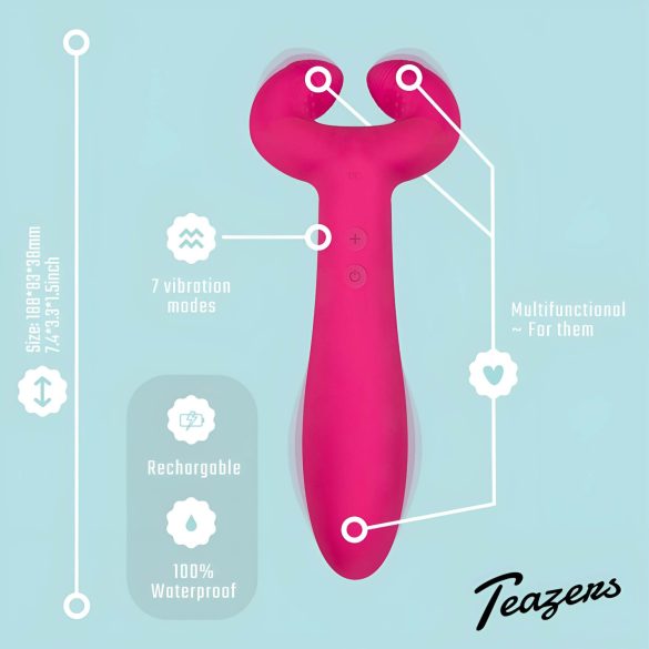 Easytoys Couple - Wiederaufladbarer, wasserdichter Paarvibrator (Pink)