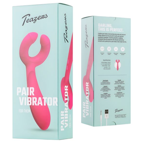 Easytoys Couple - Wiederaufladbarer, wasserdichter Paarvibrator (Pink)