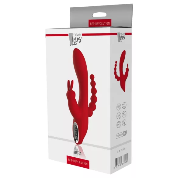 Red Revolution Hera - Akku, wasserfester 3-fach Vibrator (Rot)