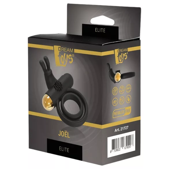 Elite Joel - Wiederaufladbare Vibrations-Hoden- & Penisring (schwarz)