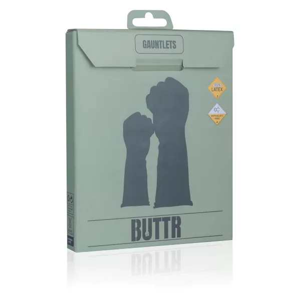 BUTTR Gauntlets - Latex Fisting-Handschuh (Schwarz)