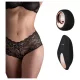 Pantyrebel - Akku-betriebener, kabelloser Vibrations-Tanga, schwarze Panty (Größe S-L)