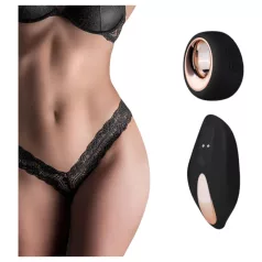   Pantyrebel - wiederaufladbarer, kabelloser Vibrationsslip aus schwarzer Spitze (S-L)