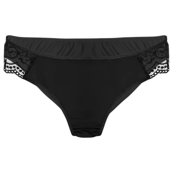 Pantyrebel - wiederaufladbarer, ferngesteuerter, vibrierender schwarzer Slip (S-L)