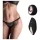 Pantyrebel - Akku-betriebener, kabelloser Vibrations-Slip, schwarzer Tanga (S-L)