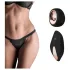 Pantyrebel - Akku-betriebener, kabelloser Vibrations-Slip, schwarzer Tanga (S-L)