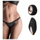 Pantyrebel - Akku-betriebener, kabelloser Vibrations-Slip, schwarzer Tanga (S-L)