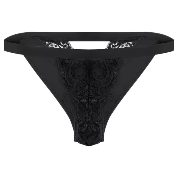 Pantyrebel - Akku-betriebener, kabelloser Vibrations-Slip, schwarzer Tanga (S-L)