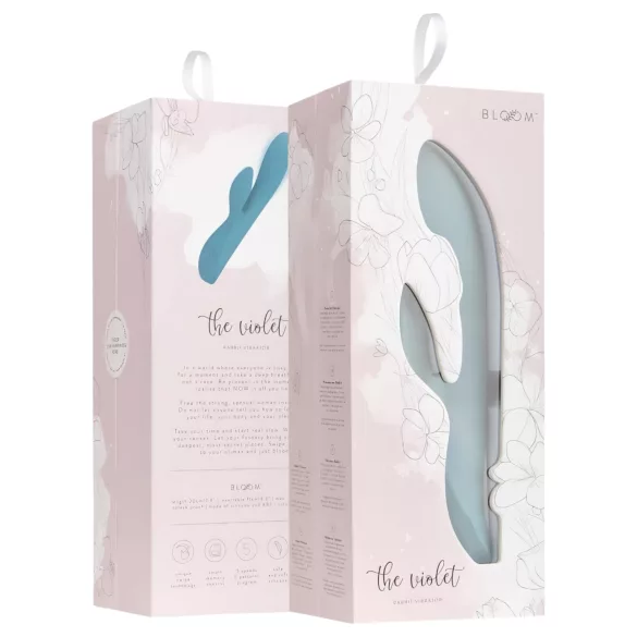 Bloom Violet Rabbit - G-Punkt Vibrator mit Klitoralarm (türkis)