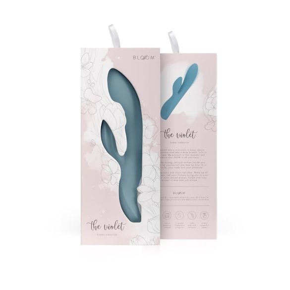 Bloom Violet Rabbit - G-Punkt Vibrator mit Klitoralarm (türkis)