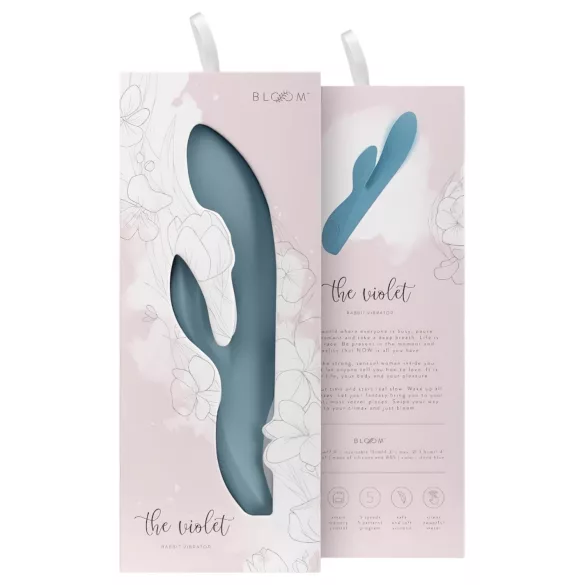 Bloom Violet Rabbit - G-Punkt Vibrator mit Klitoralarm (türkis)