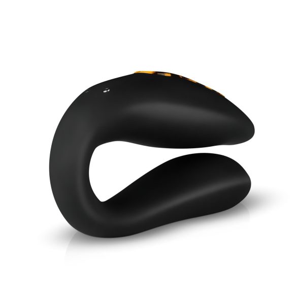 Panthra Zuna - wasserdichter Paarvibrator, USB (Leopard-Schwarz)