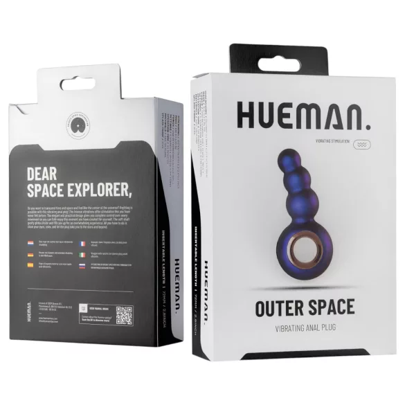 Hueman Outer Space - Wiederaufladbarer Perlen-Analdildo (Lila)