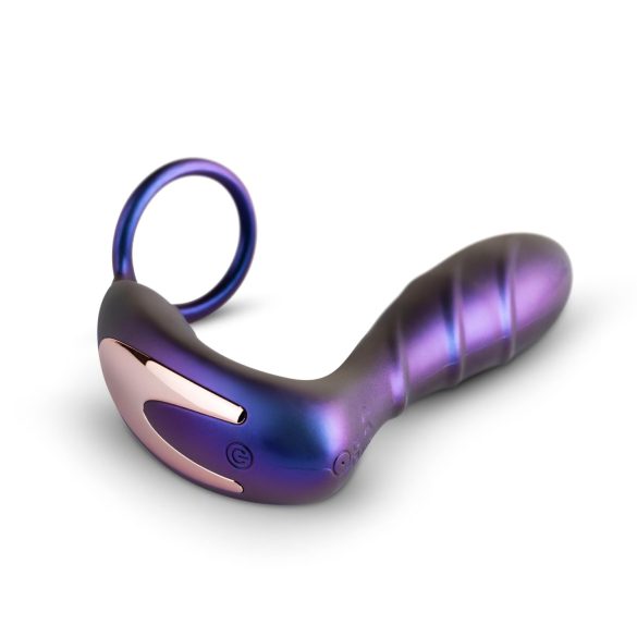 Hueman Black Hole - Analvibrator mit Penisring (lila)