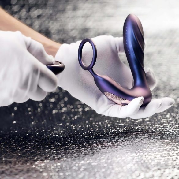 Hueman Black Hole - Analvibrator mit Penisring (lila)