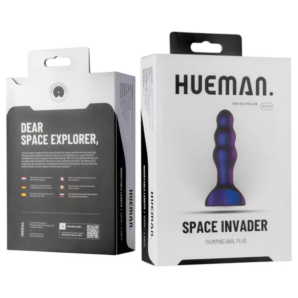 Hueman Space Invader - wiederaufladbarer Analvibrator (lila)