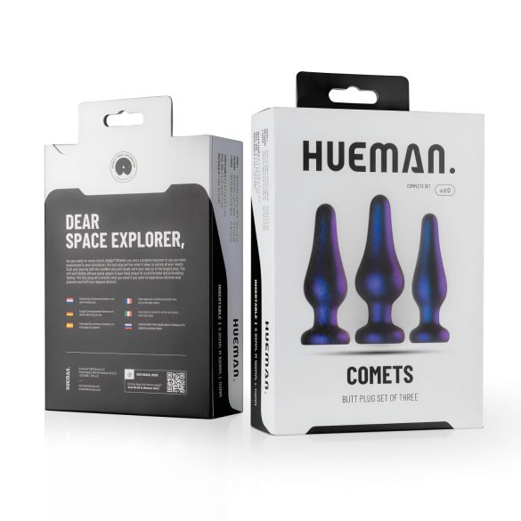Hueman Comets - Silikon Analplug Set (3-teilig) - Lila