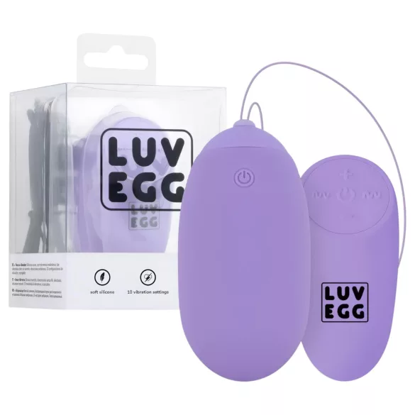 LUV EGG XL - tragbares, akkubetriebenes, funkferngesteuertes Vibrations-Ei (lila)