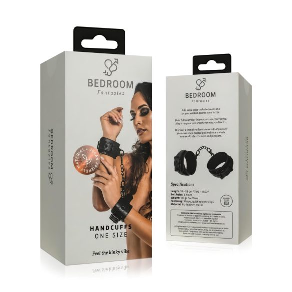 Bedroom Fantasies - Handfessel mit Kette (schwarz)