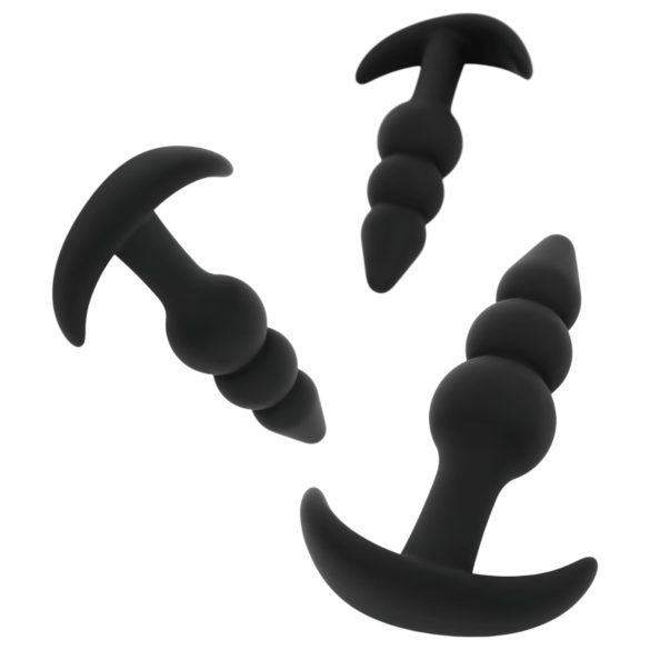 EasyToys - Kugel Analdildo Set - 3-teilig (schwarz)