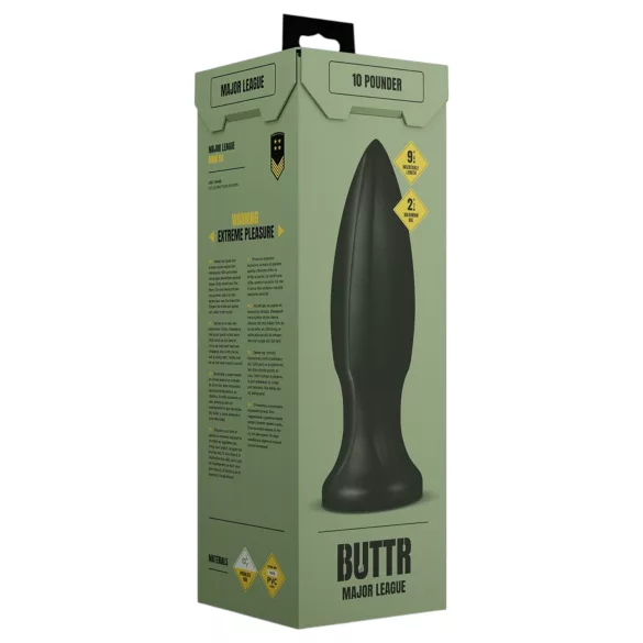 BUTTR Huge Explosive II - riesiger Analplug (schwarz) - 29 cm