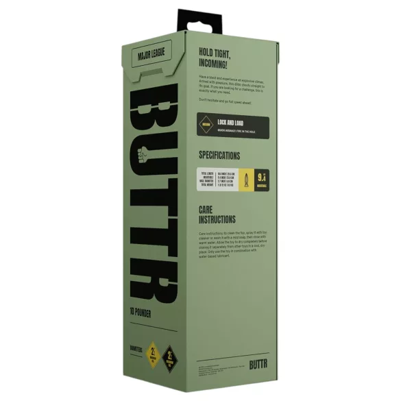 BUTTR Huge Explosive II - riesiger Analplug (schwarz) - 29 cm