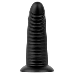   BUTTR Double Ribbed - riesiger gerippter Analplug (schwarz) - 26 cm