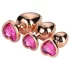Gleaming Love - Herz-Analplug-Set rosegold (3-teilig)