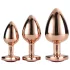 Gleaming Love - Herz-Analplug-Set rosegold (3-teilig)