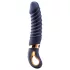 Goddess - gerippter Vibrator mit Heizung (dunkelblau)