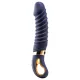 Goddess - gerippter Vibrator mit Heizung (dunkelblau)