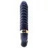 Goddess - gerippter Vibrator mit Heizung (dunkelblau)