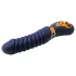 Goddess - gerippter Vibrator mit Heizung (dunkelblau)