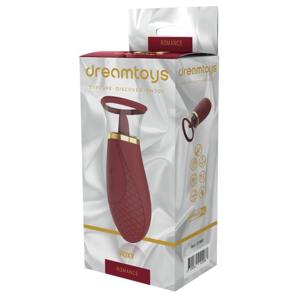 Dreamtoys Roxy - Saug- und Leck-Vibrator (Bordeaux)