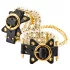 Allure - Perlen-Armbandfessel (schwarz)