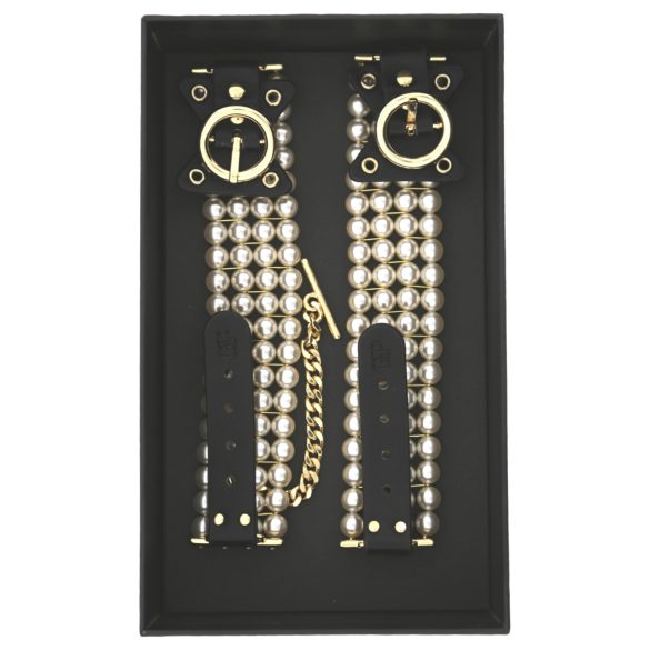 Allure - Perlen-Knöchelmanschette (Schwarz)