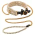 Allure - Perlenhalsband mit Leine (schwarz)