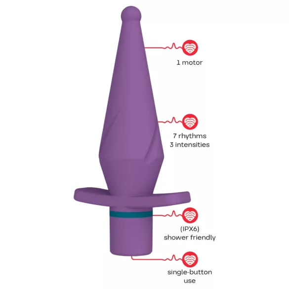 Dreamtoys Love Signal - vibrierender Analplug (lila)